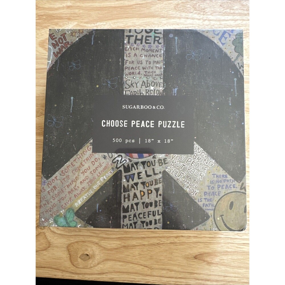 CHOOSE PEACE PUZZLE by SUGARBOO & CO. 500pcs 18"x"18 - Picture 2 of 11